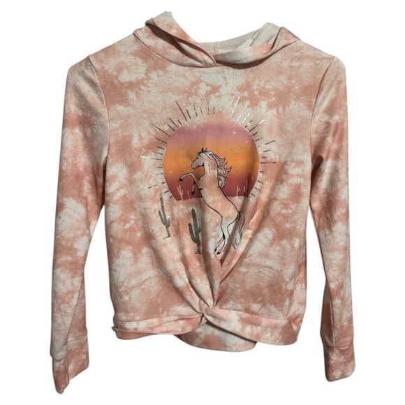 Girls Size 8 Long Sleeve Tee w/Hood - Picture 1 of 4